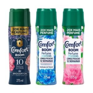 Comfort boom amaciante 20x mais perfume em suas roupas, cristais de bolinha
