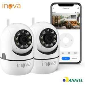 Inova wifi babá eletrônica câmera segurança sem fio visão noturna 1080p 360° audio yoosee