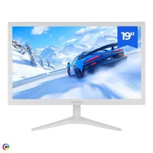 Monitor branco 19" polegadas gamer 75hz 1000:1 6-bits painel tn segunda tela compacto
