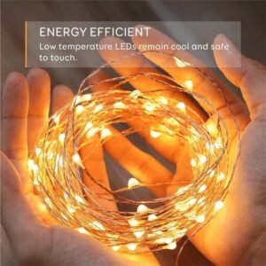 1/5/8 peças cordão de luz led 2 metros fio fada cobre mini adequado para quartos , casamentos festas decoraçã