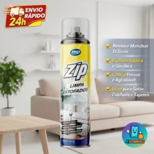 Limpa estofados espuma mágica a seco zip clean spray 300ml - limpeza poderosa