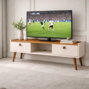 Rack para tv bancada com pés 1.20 life ou 1.10 ate 50polegadas - 2 portas moderno parede até 50pol quarto sala