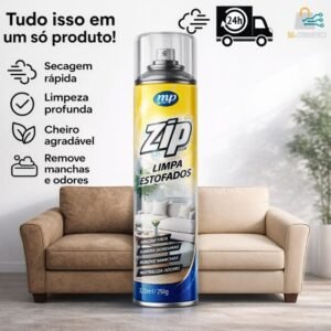 Limpa estofados zip clean 300ml espuma mágica a seco tira manchas sofá carro tapete colchão