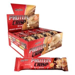 Barra protein crisp peanut butter 45g c/12 integralmedica whey proteína snack fit pós treino energia