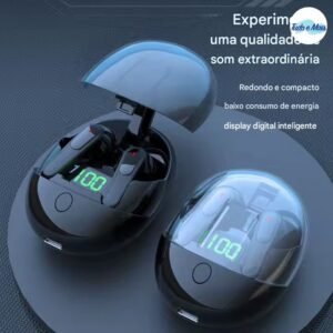 Fones de ouvido sem fio verdadeiros tws proone com estojo carregamento transparente , baixa latência conectividade