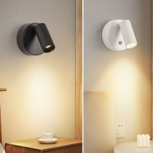 Luminária para quarto sem fio recarregável led leitura arandela de parede abajur cabeceira