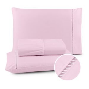 Lencol queen/casal/king/solteiro jogo de cama casal 400 fios micropercal com ponto palito