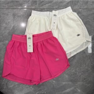 2025 cross-border aloalo solto shorts esportivos feminino anti-reflexo falso de duas peças yoga fitness esportes