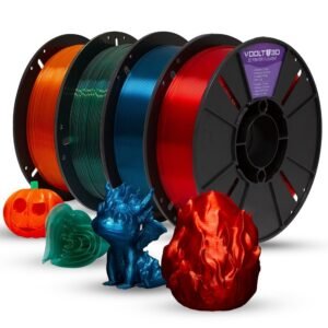 Filamento petg hf translúcido - alta fluidez para velocidade 1kg voolt3d