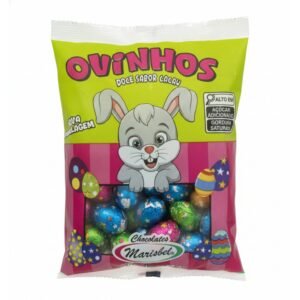 Ovinhos de páscoa chocolate ao leite c/50 unidades 300g marisbel