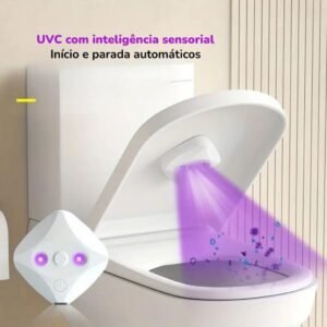 Esterilizador vaso sanitário inteligente aroma de lavanda luz ultravioleta uvc remoção odor