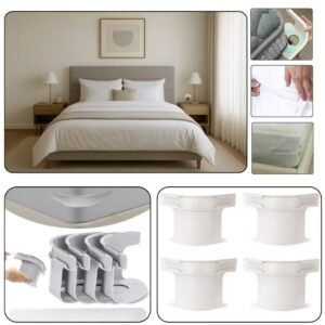 Kit4 suportes de lençóis resistentes , mantenha arrumados ampliados atualizados com clipes lençol