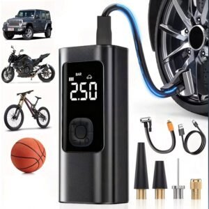 Bomba de ar digital portátil compressor inflator multi-função calibrador carro recarregável m6