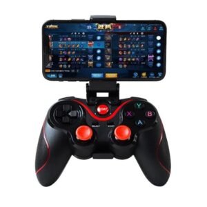 Controle joystick bluetooth universal com suporte para celular e tablet