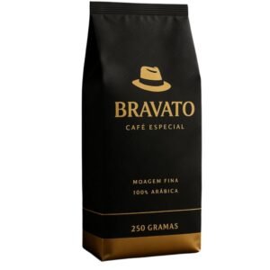 Café premium bravato 100% arabica moído torra escura 250g