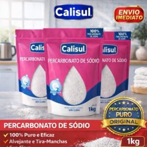 Percarbonato de sodio calisul - 100% pure tira manchas roupas brancas e coloridas