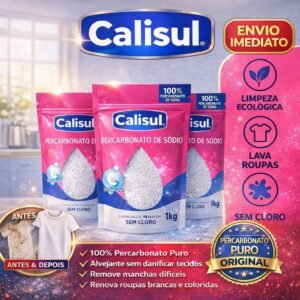 Alvejante percarbonato 99% pure - tira manchas roupas brancas e coloridas calisul