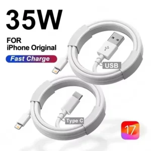 Cabo usb de carregamento rápido pd 35w para iphone 14 8 7 plus 13 12 mini 11 pro xs max xr x c 0.25m 1m 1.5m 2m 3m