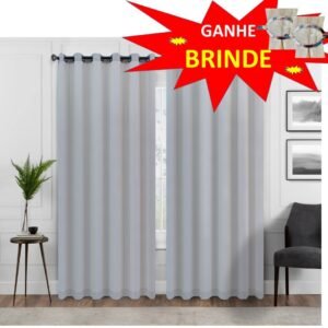 Cortina 1,80 x 2,80 janela ou porta sala quarto ilhós argola tecido madras elegante luxo