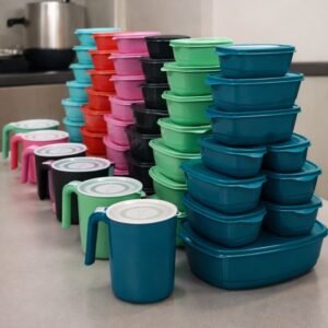 Kit jogo de 11 peças + 1 jarra com tampa coisa cozinha potes plásticos vedação alimentos