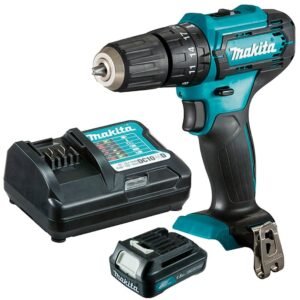 Furadeira parafusadeira de impacto makita 12v hp333dwyx3 com bateria e carregador