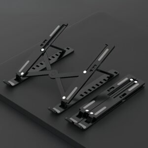 1/2/5 unidades suporte apoio de notebook laptop compacto articulado preto base