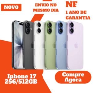 Iphone 17 256gb 8gb 6,3" - novo original nota fiscal