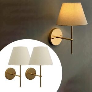 Kit 2 arandelas luminária de parede clássica interna bivolt com cúpula ref 19 decoração iluminação casa