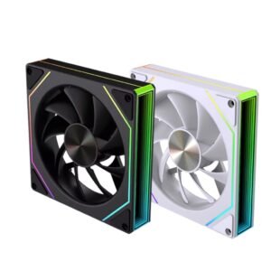Cooler fan argb prism pro 6 120mm – iluminação 3 pinos 5v reverse premium (preto ou branco)