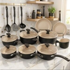 Jogo de panelas 13 peças conjunto teflon antiaderente kit frigideira caçarola