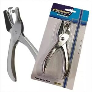 Perfurador furador de papel alicate 1 furo em metal aço resistente masterprint