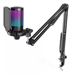 Suporte braço para microfone fifine k669 k670 k658 k678 k690 articulado mesa podcast gamer