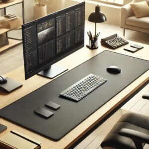 Mouse pad preto gamer extra grande 90x40cm speed liso