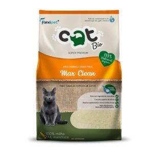 Areia catbio biodegradável 4 kg - max clean grãos finos