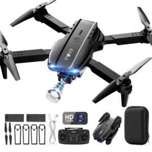 Inova drone com camera profissional 1080p alta distância sensores anti obstáculo dobrável hd e 2 baterias