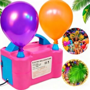 Inflador elétrico de balões bexigas 110v/220v festa ornamentação bomba encher bola festas，com 2 bicos，bomba infláv