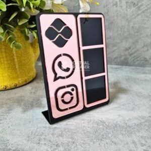 Placa pix acrílico espelhado pagamento seguro qr code 3 em 1