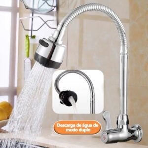 Inox torneira prata/preto com chuveiro rotação de 360° cozinha luxo parede promoção