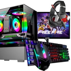 Pc desktop fácil gamer i5 12gb geforce placa de video 1gb wifi ssd 240g hdmi