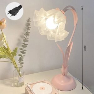 Candeeiro de mesa romântico cabeceira led abajur flor luz noturna adequado para o quarto