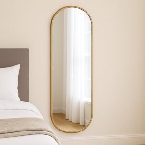 Espelho organico oval capsula pilula grande parede moldura provador