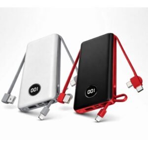 Carregador portátil power bank 20000mah turbo com display led bateria universal iphone android e v8