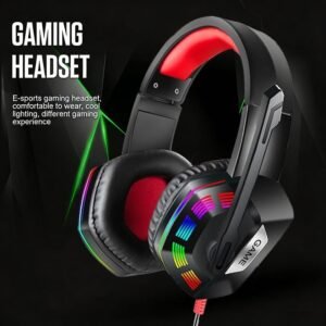 Headfone gamer fone de ouvido q8 rgb headset - gaming com fio