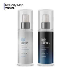 Kit body splash masculino barbarius e midtown 200ml - primacial perfume fresco amadeirado