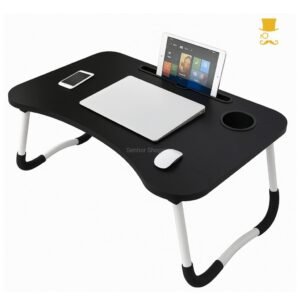 Mesa dobrável portátil para notebook e café com suporte tablet copo – ideal cama