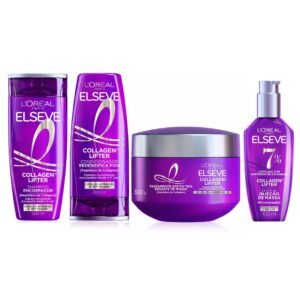 Kit elseve colágeno lifter shampoo + cond másc sérum - 4 itens