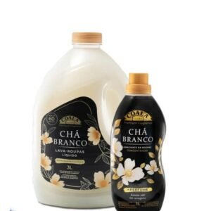 Coala chá branco – lava roupas 3, 5l + amaciantes 1l | perfume premium e maciez incrível monte o seu kit