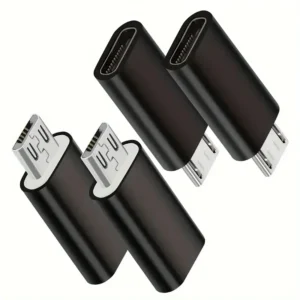 Adaptador usb c para micro usb, 4 unidades, conversores fêmea tipo c, carregamento e sincronização de dados galaxy s7 mais dispositivos portas