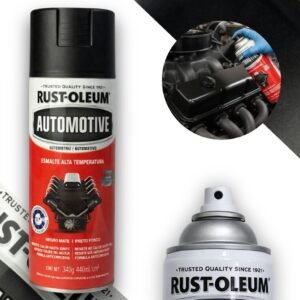 Tinta spray alta temperatuera motor 1093°c preto fosco rust oleum
