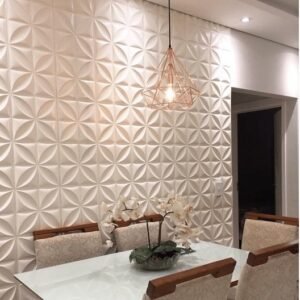 Kit até 30 placas pvc 3d revestimento de parede decorativa premium 25 cm